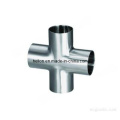 Sanitary Stainless Steel Clamped 4-Way Cross Pipe Fitting